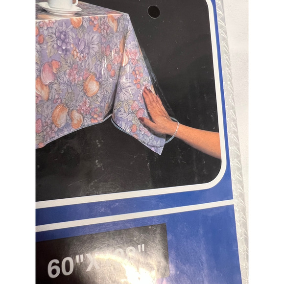 Vintage Better Home Tablecloth Protector Clear Plastic Sewn Edges 60x108 NIP! - Picture 4 of 6